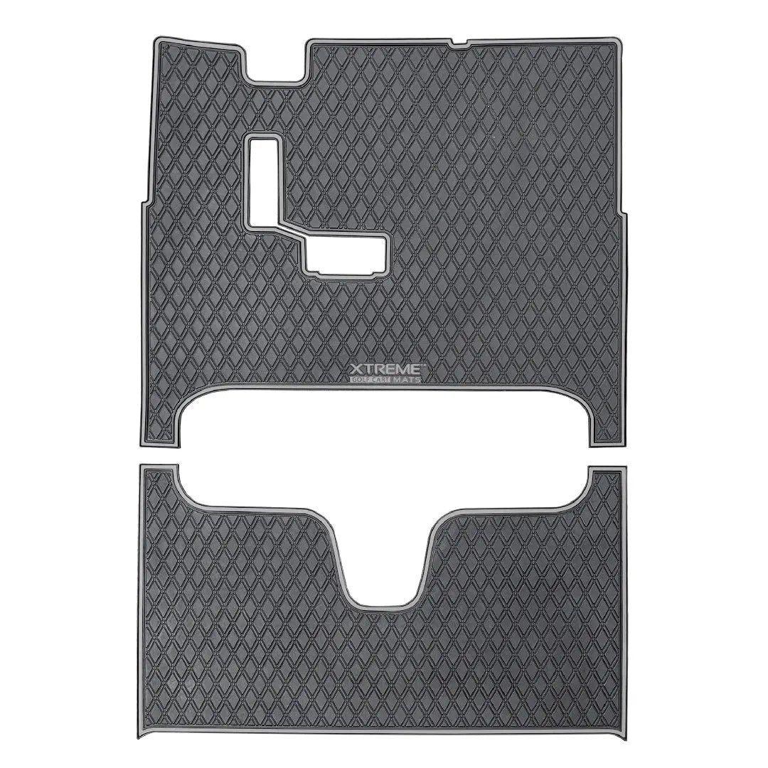 Grey Trim- E-Z-GO L6 Floor Mats SET - 1st & 2nd Row Mats - Fits E-Z-GO L6 2021+ Gen2 - PRO Series #trim-color_grey-trim