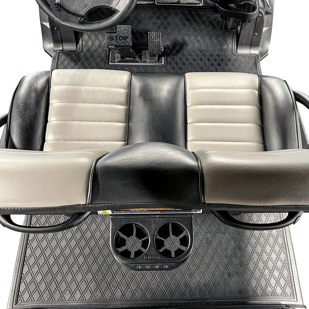 Club Car Floor Mats SET- All Black - 1st & 2nd Row - For Club Car Onward 6 Passenger