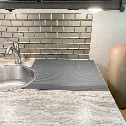 Grey Color - Drawer Liner Trimmable Mat – Non-Slip, Easy-to-Cut, and Durable Protection for Drawers and Shelves 