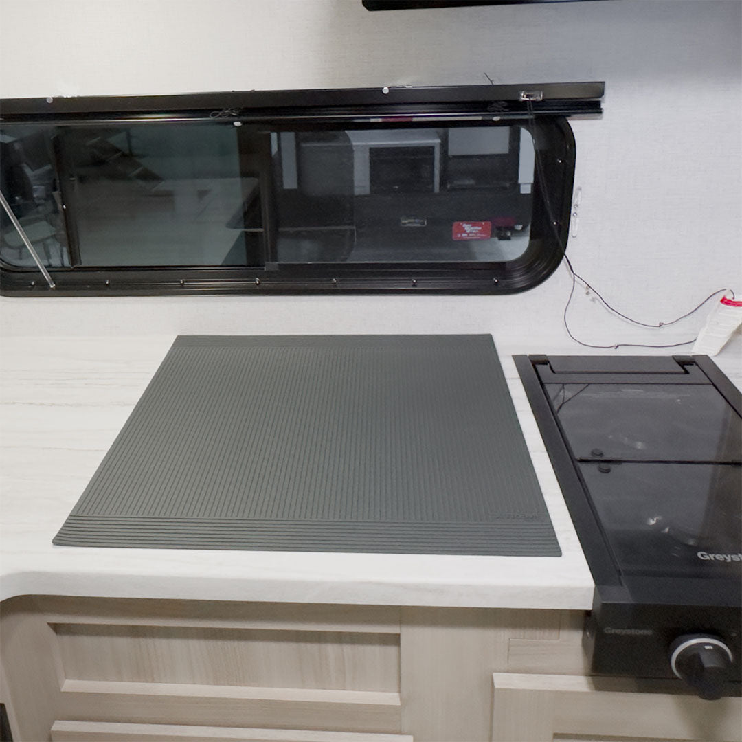Grey Color - Drawer Liner Trimmable Mat – Non-Slip, Easy-to-Cut, and Durable Protection for Drawers and Shelves 