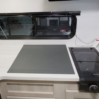 Grey Color - Drawer Liner Trimmable Mat – Non-Slip, Easy-to-Cut, and Durable Protection for Drawers and Shelves 
