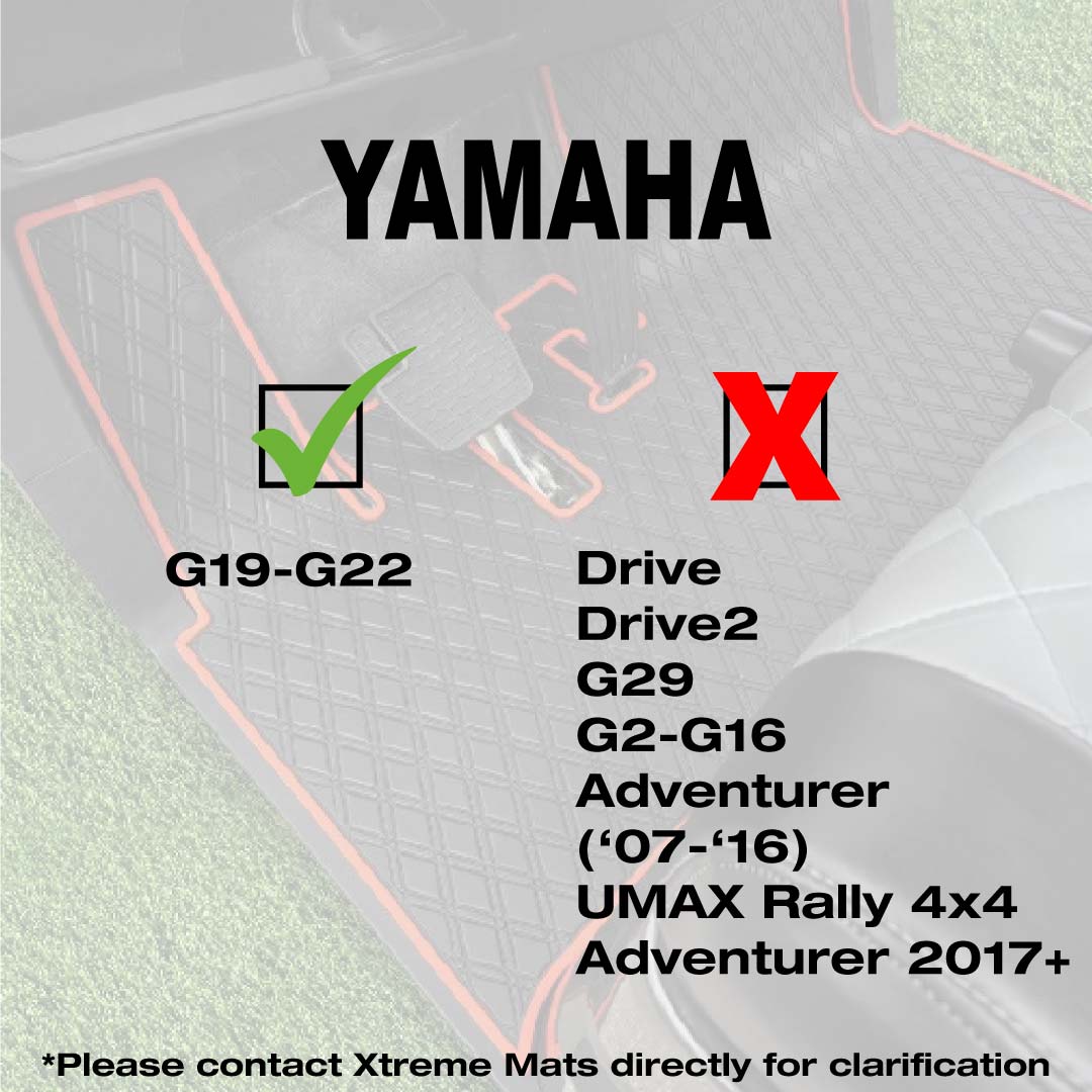 *PRE-ORDER NOW* Yamaha G19 - G22 Golf Cart Compatible Floor Mat - Fits G19 and G22 models only