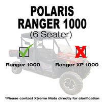 SMARTLINER Custom Fit Floor Liners For 2018-2023 Polaris Ranger Crew 1000 (6 Seater)