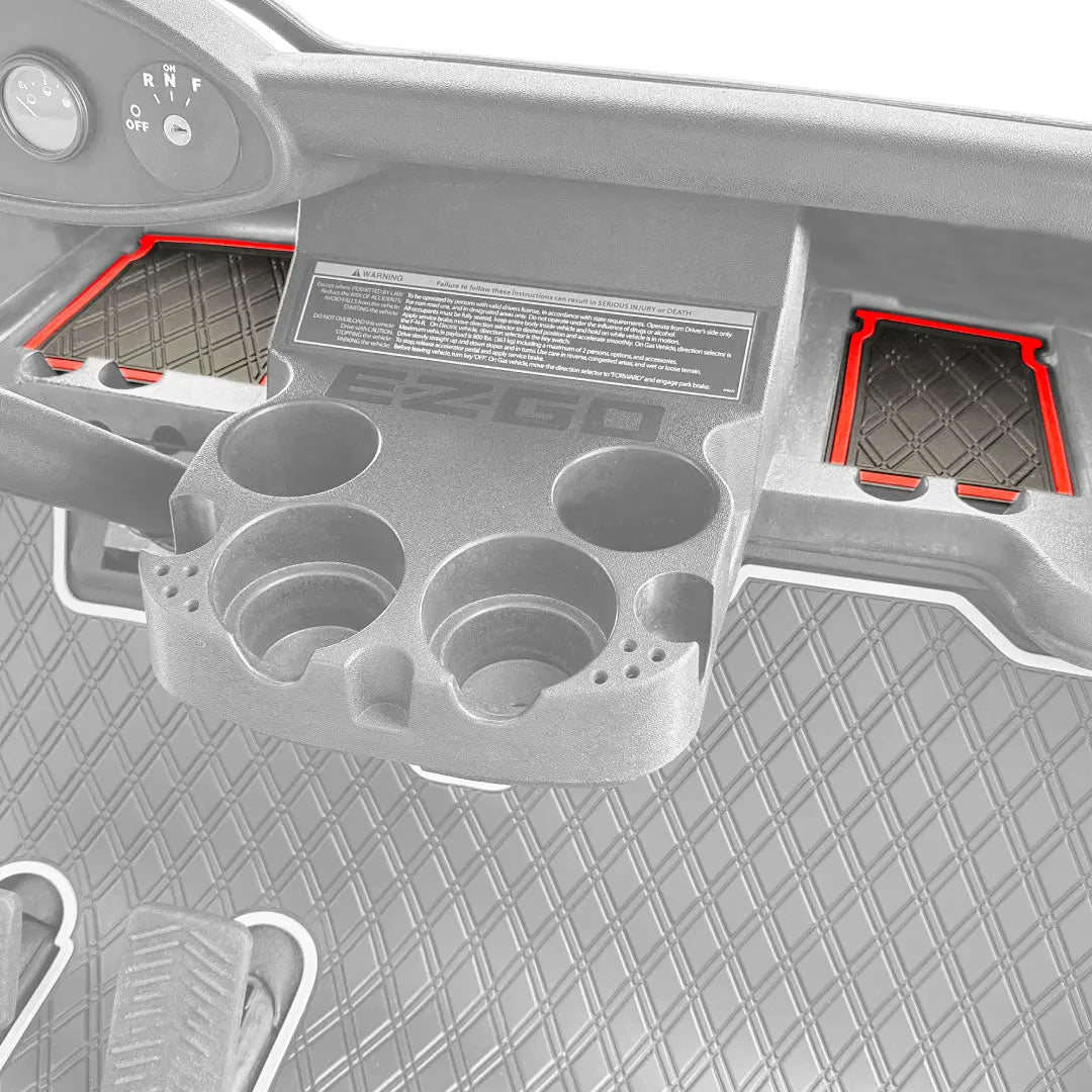 Red trim- E-Z-GO RXV Dash Mat - Fits RXV Trims (2009 - 2022) - PRO Series #trim-color_red-trim