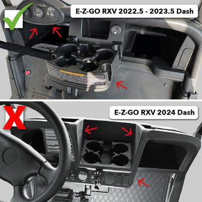 All Black - E-Z-GO RXV / Valor (2023) Golf Cart Floor Mat 