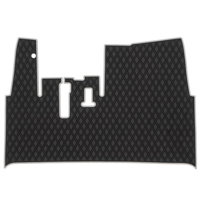 Grey trim yamaha golf cart floor mat black diamond design with grey trim coverage 