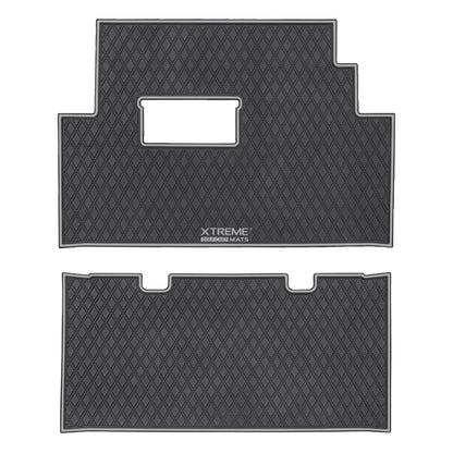 Club Car Floor Mats SET- Grey Trim - 1st & 2nd Row - For Club Car Onward 6 Passenger 