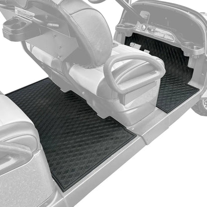 Club Car Floor Mats SET- All Black - 1st & 2nd Row - For Club Car Onward 6 Passenger 