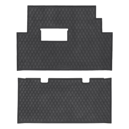 Club Car Floor Mats SET- All Black - 1st & 2nd Row - For Club Car Onward 6 Passenger 