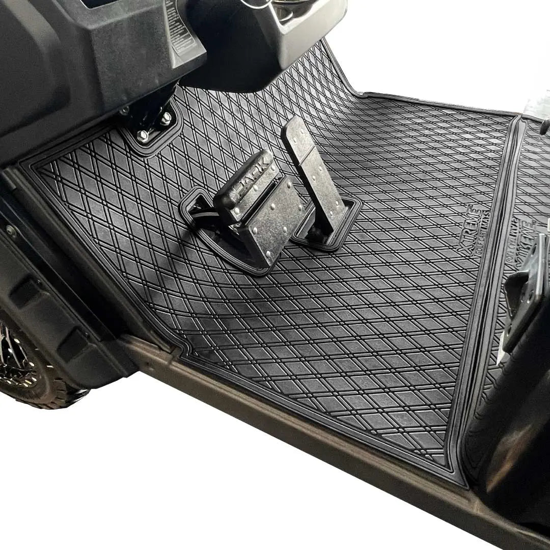All black E-Z-GO S2 & S4 Floor Mats - Fits E-Z-GO Express S2 and S4 (2021.5-Current)