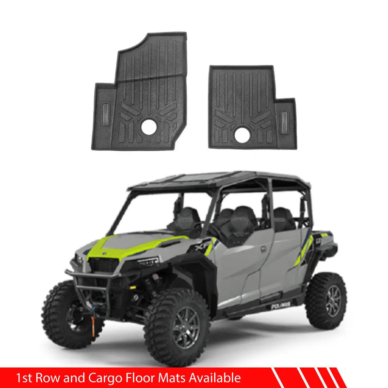 Custom Fit Rugged Rubber Floor Liners For 2019-2023 Polaris General XP 4 1000. Our UTV liners are designed for effortless maintenance, allowing you to spend more time enjoying the thrill and less time worrying about cleanup.