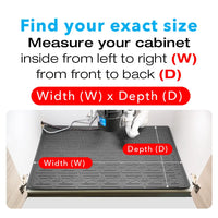 * Under Sink Cabinet Mats & Liners for the Kitchen, Bath, and Laundry Cabinets