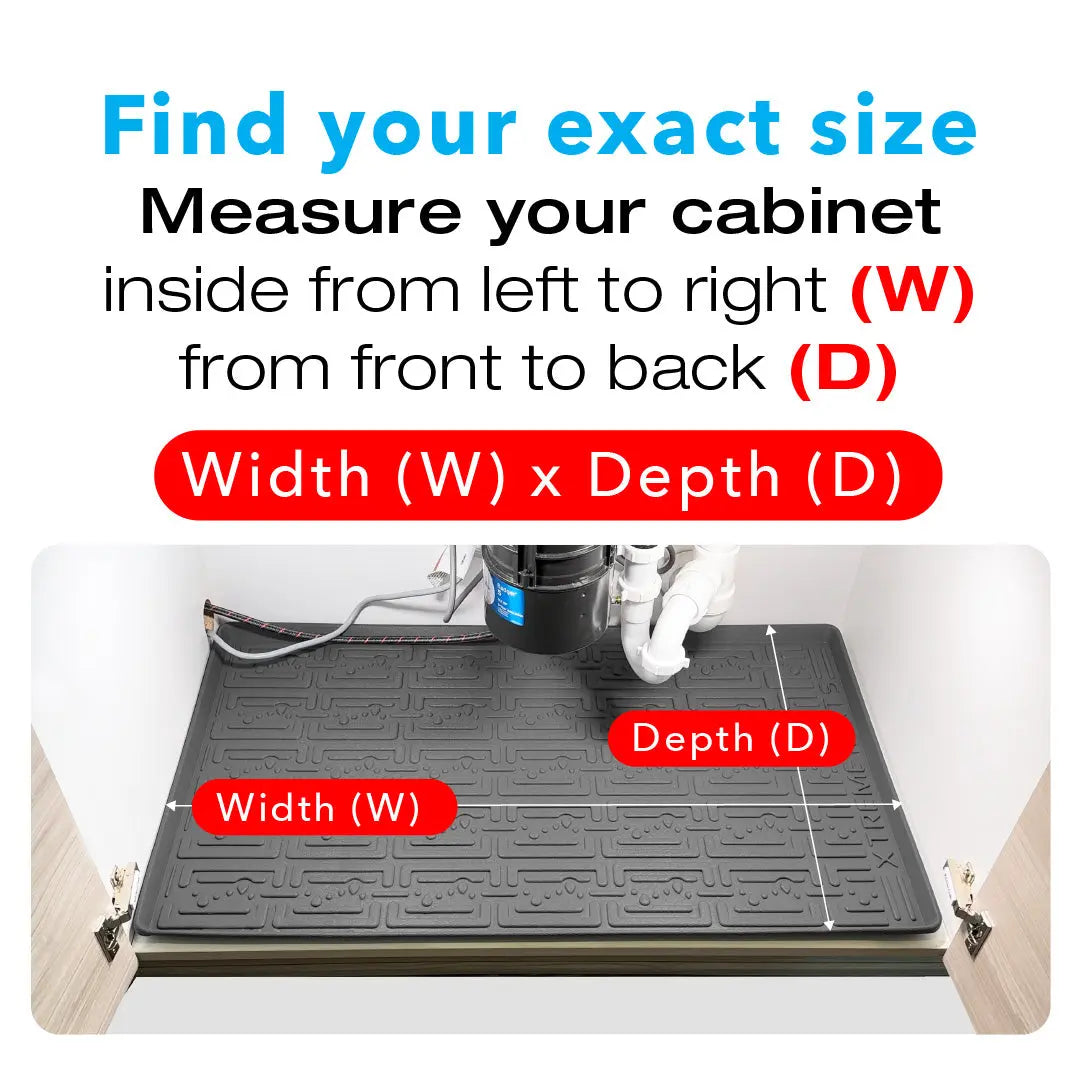 Xtreme Mats Kitchen 22-in x 37-in Grey Undersink Drip Tray Fits Cabinet  Size 37-in x 22-in in the Shelf Liners department at