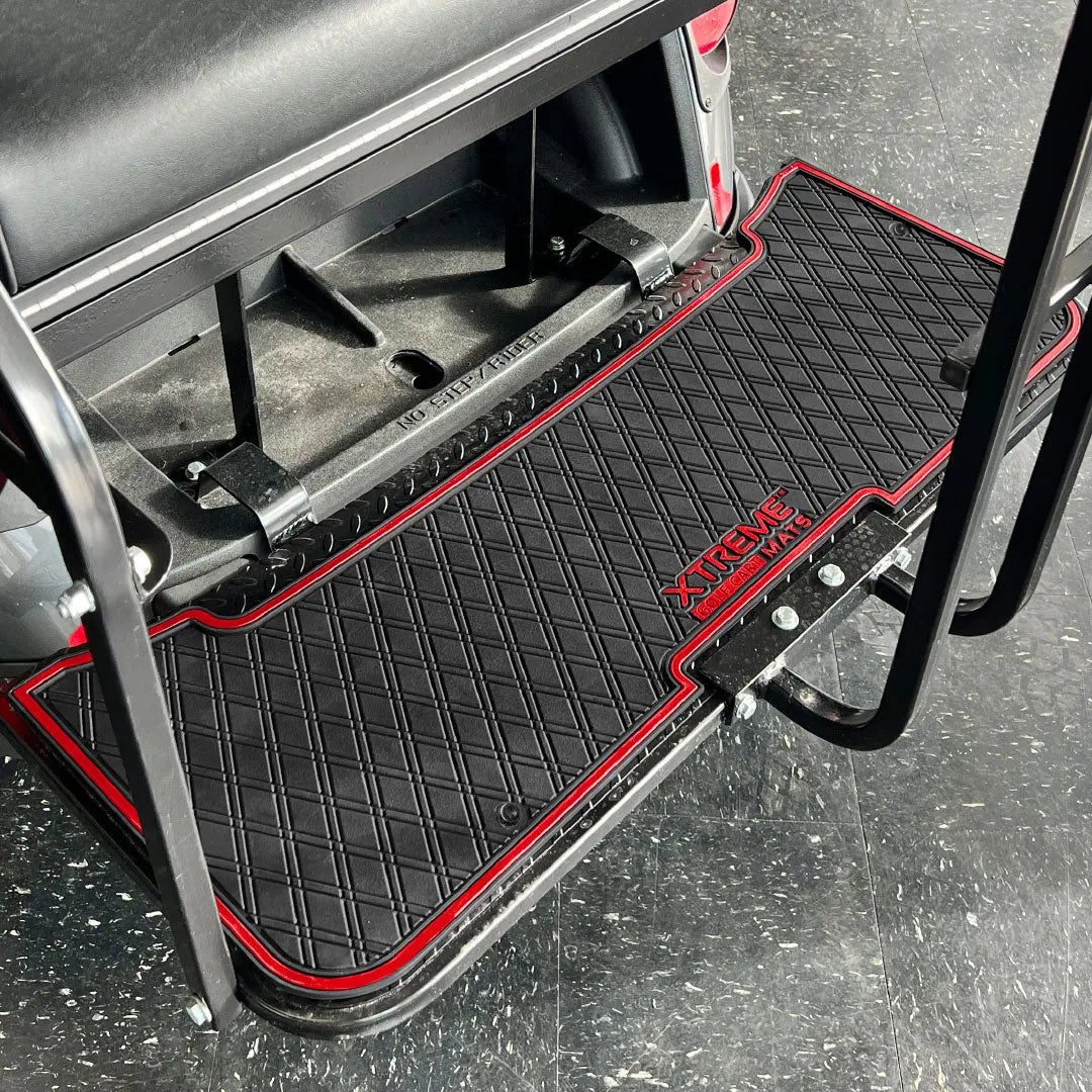 Xtreme Mats PRO Series Rear Facing Foot Rest Mat - Fits Select E-Z-GO RXV and TXT Rear Seat Kits