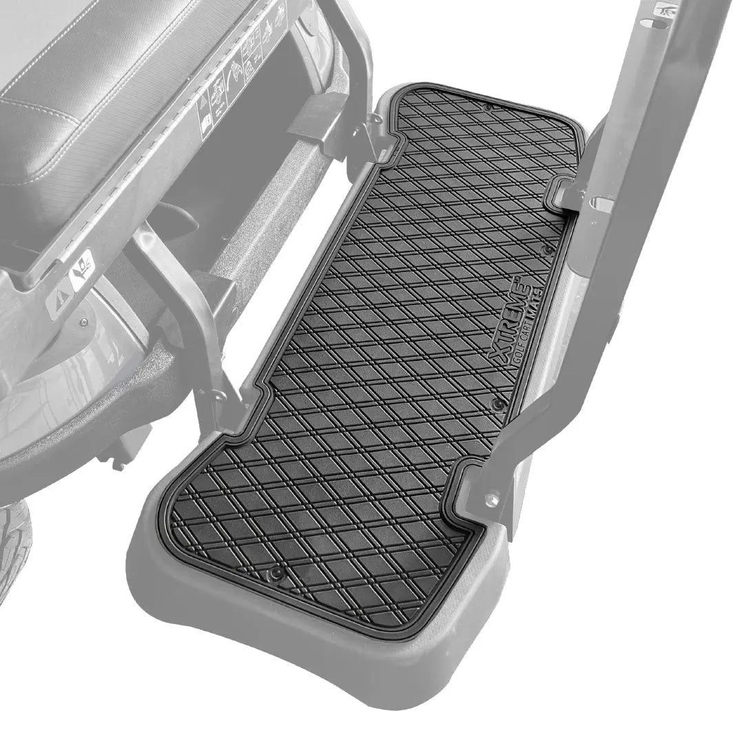 All black- E-Z-GO L6 - Rear Facing Foot Rest Mat - RFS PRO Fits E-Z-GO L6 Rear Seat Kit (2021 - current) - PRO Series