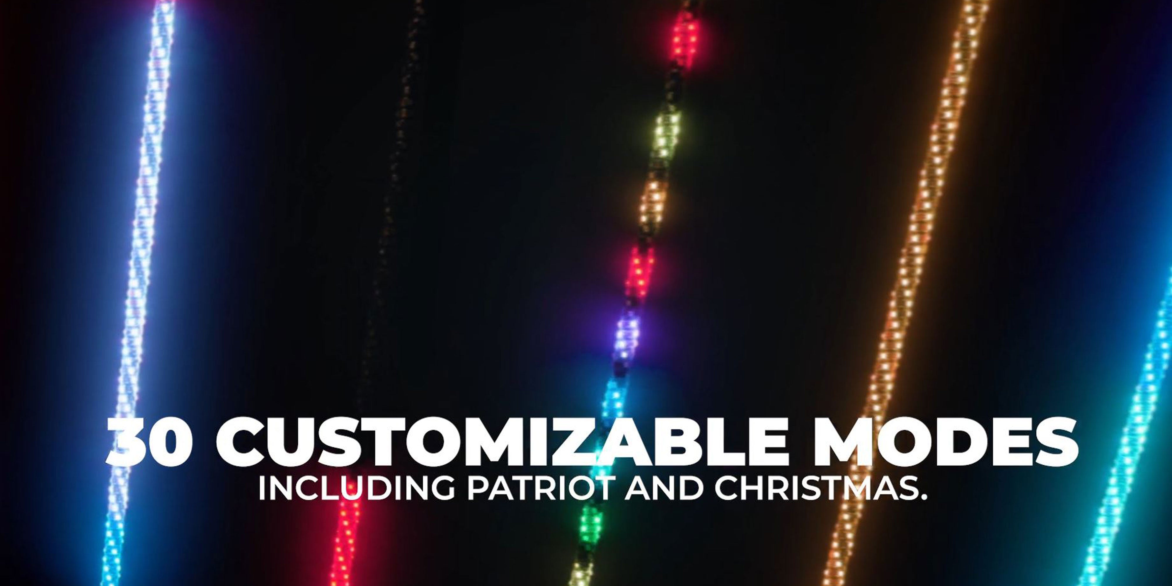 Extreme Whip Kit Qty 2 x 4 ft plus LEDCast Controller SoundExtreme