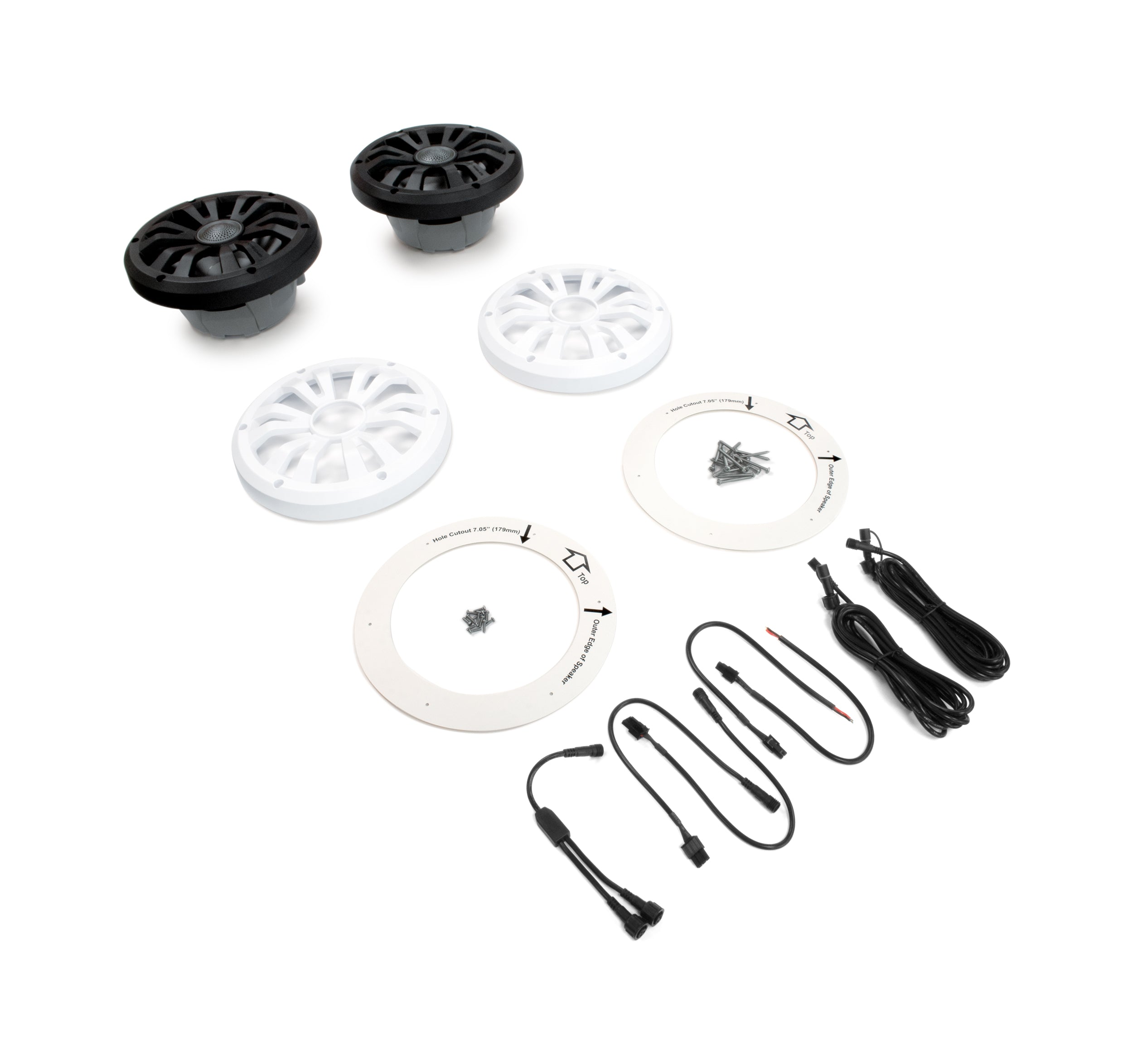 Marine Grade Wired Speaker 8" Pair with LEDCast SoundExtreme