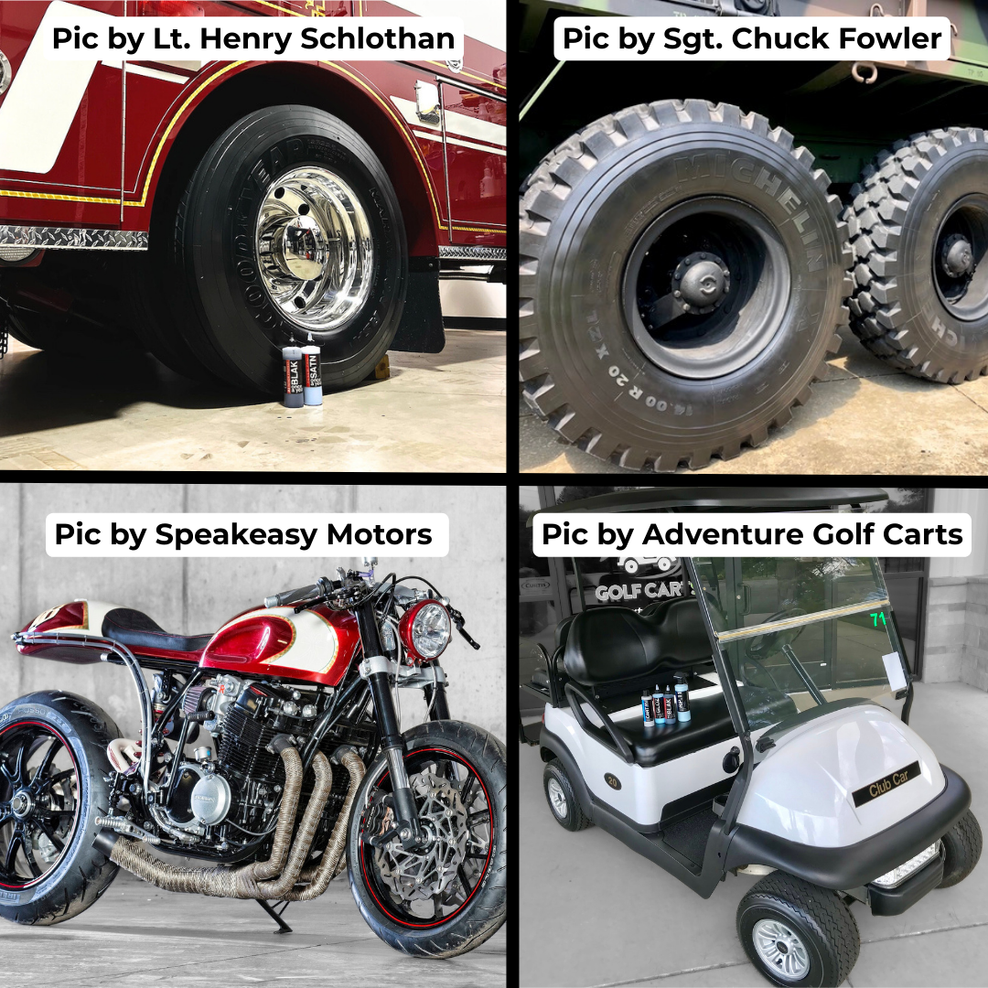 2-Pack Ceramic-Hybrid Protectant Kit | BLAK & SATN 100ml | 4-12 Months Tire, 1-2 Years Trim & Vinyl Protection | Safe for Cars, Golf Carts, RVs, Motorcycle-Safe D3 RENEW PROTECT