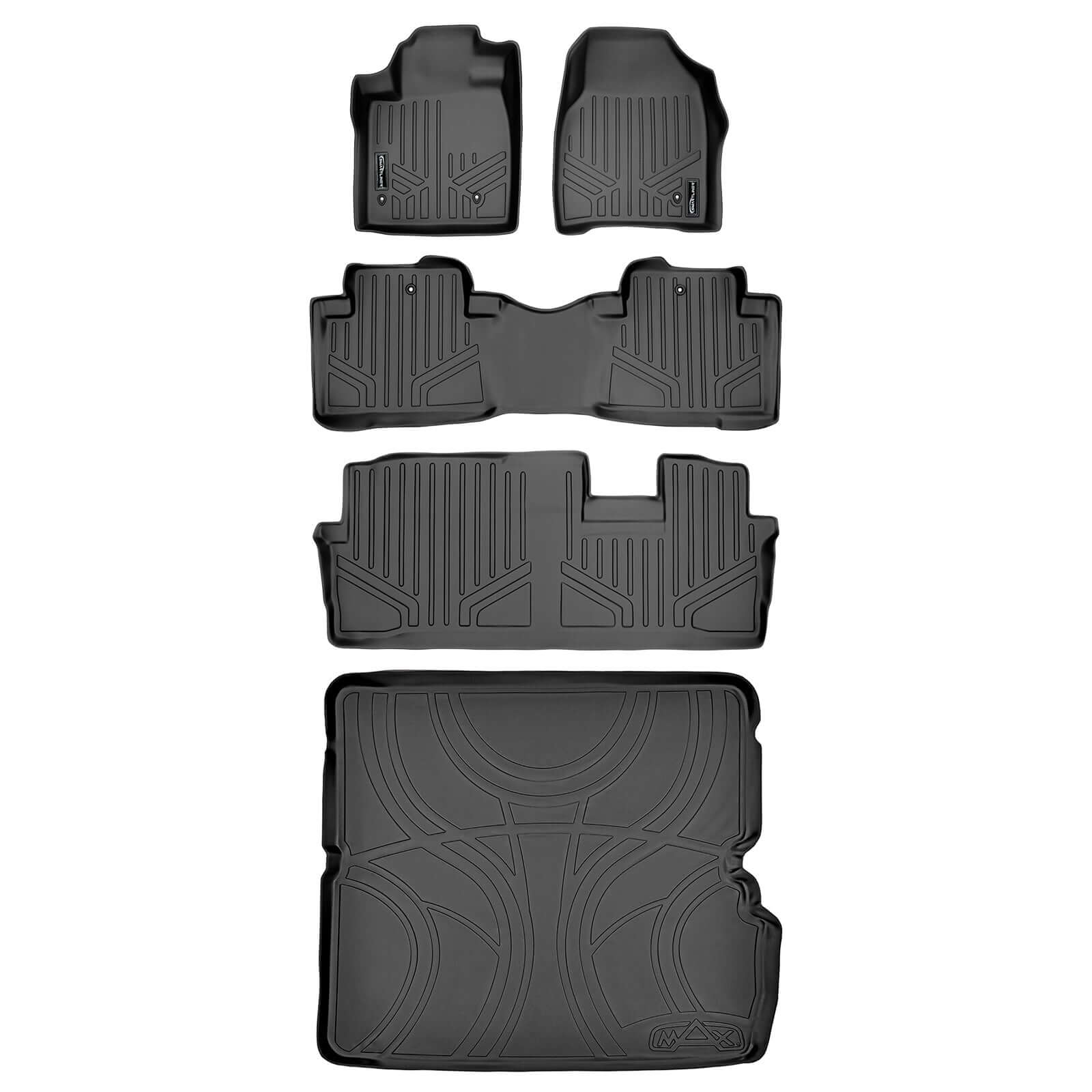 SMARTLINER Custom Fit Floor Liners For 2009-2015 Honda Pilot Smartliner USA