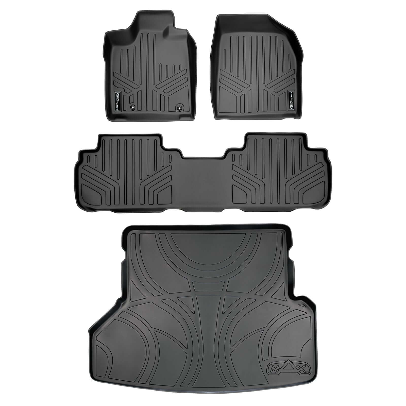 SMARTLINER Custom Fit Floor Liners For 2008-2013 Toyota Highlander (Hybrid Only) Smartliner USA