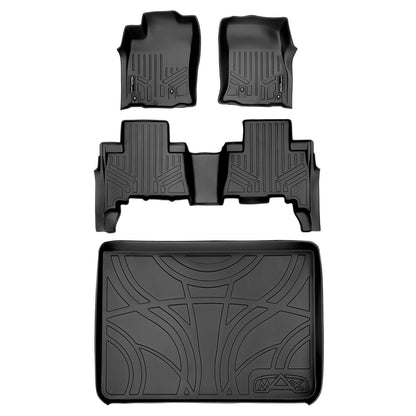 SMARTLINER Custom Fit Floor Liners For 2010-2012 Toyota 4Runner (5 Passenger with sliding Cargo Tray) Smartliner USA