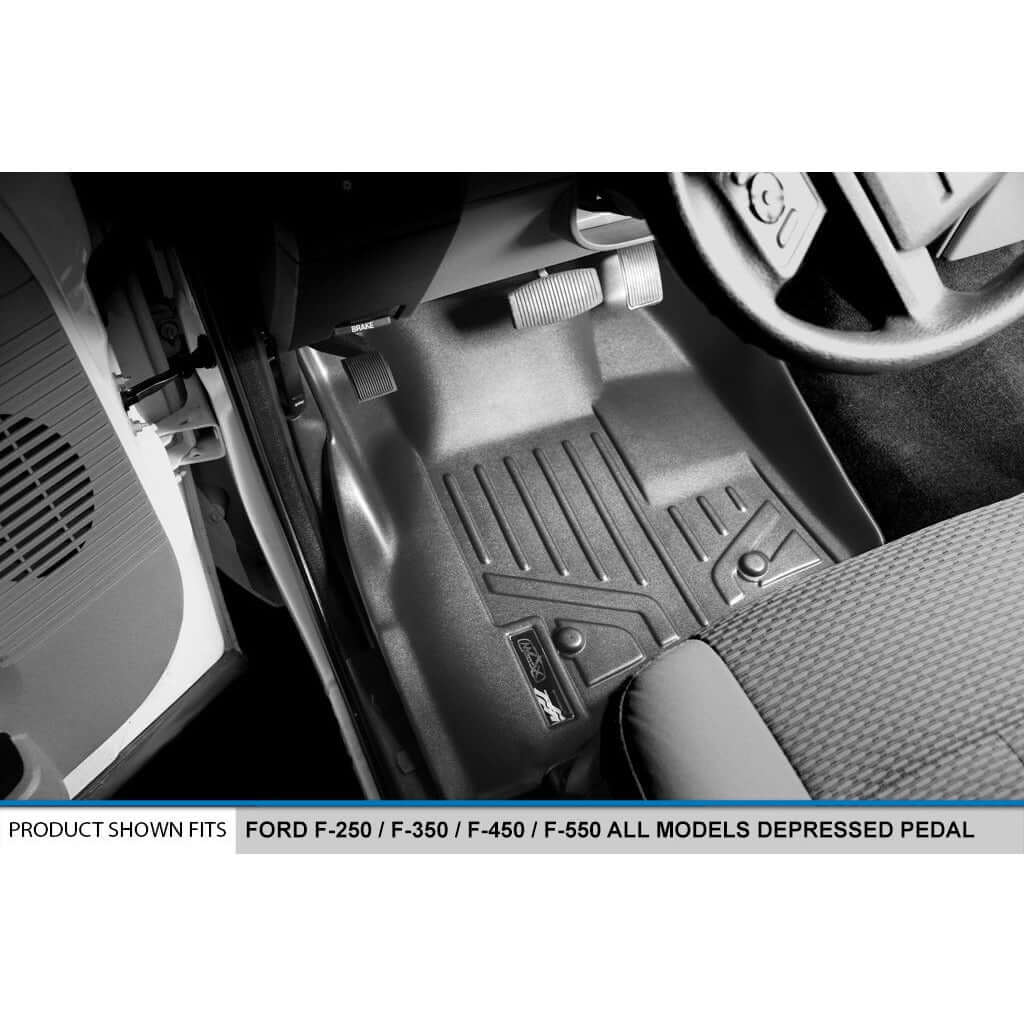 SMARTLINER Custom Fit Floor Liners For 2011-2012 F-250/F-350/F-450 Super Duty with Depressed Drivers Side Pedal Smartliner USA
