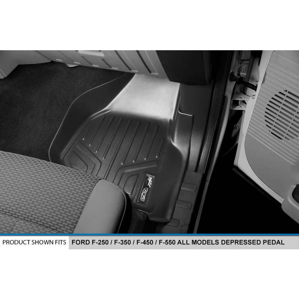 SMARTLINER Custom Fit Floor Liners For 2011-2012 F-250/F-350 Super Duty SuperCab with Depressed Drivers Side Pedal Smartliner USA