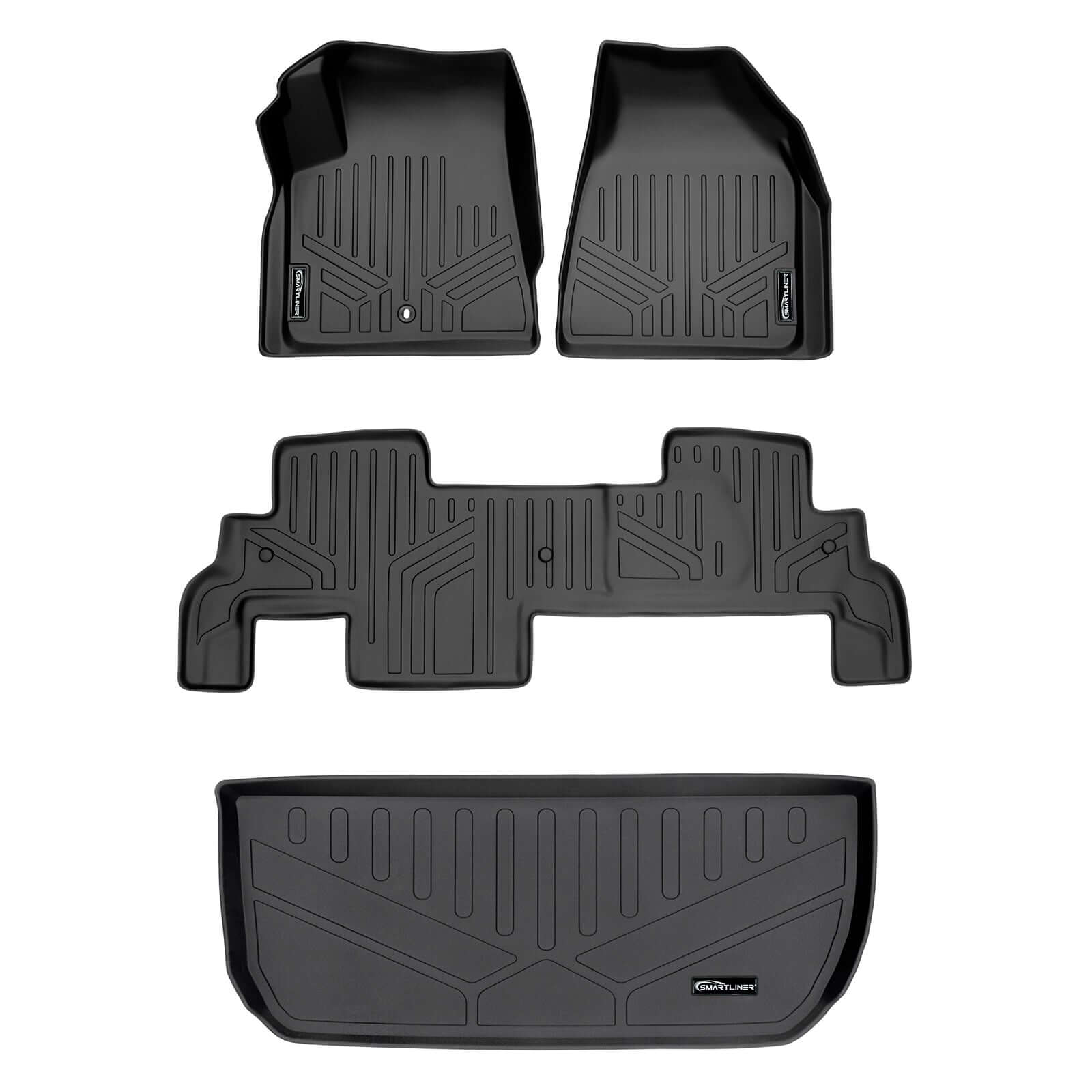 SMARTLINER Custom Fit Floor Liners For Traverse/Enclave/Acadia/Outlook (with 2nd Row Bench Seat) Smartliner USA