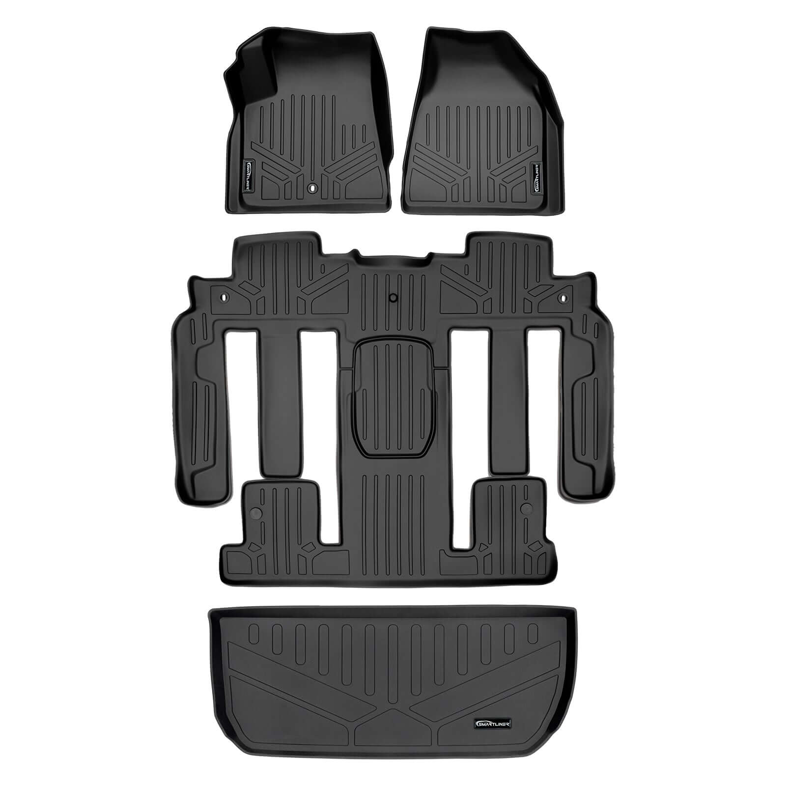 SMARTLINER Custom Fit Floor Liners For Traverse/Enclave with 2nd Row Bucket Seats Smartliner USA