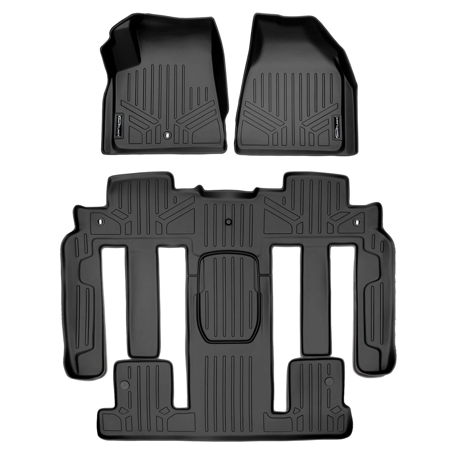 SMARTLINER Custom Fit Floor Liners For Traverse/Enclave with 2nd Row Bucket Seats Smartliner USA