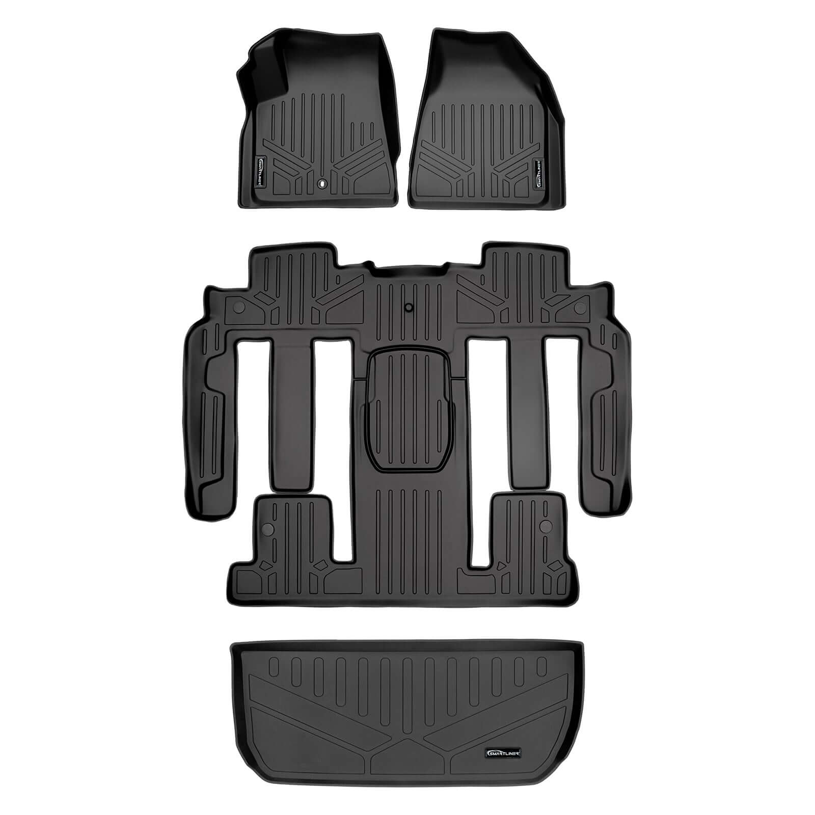 SMARTLINER Custom Fit Floor Liners For 2008 - 2017 Buick Enclave with 2nd Row Bucket Seats Smartliner USA