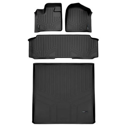 SMARTLINER Custom Fit Floor Liners For 2013-2020 Dodge Grand Caravan with Second Row Bench Seats and 1st Row Super Console Smartliner USA