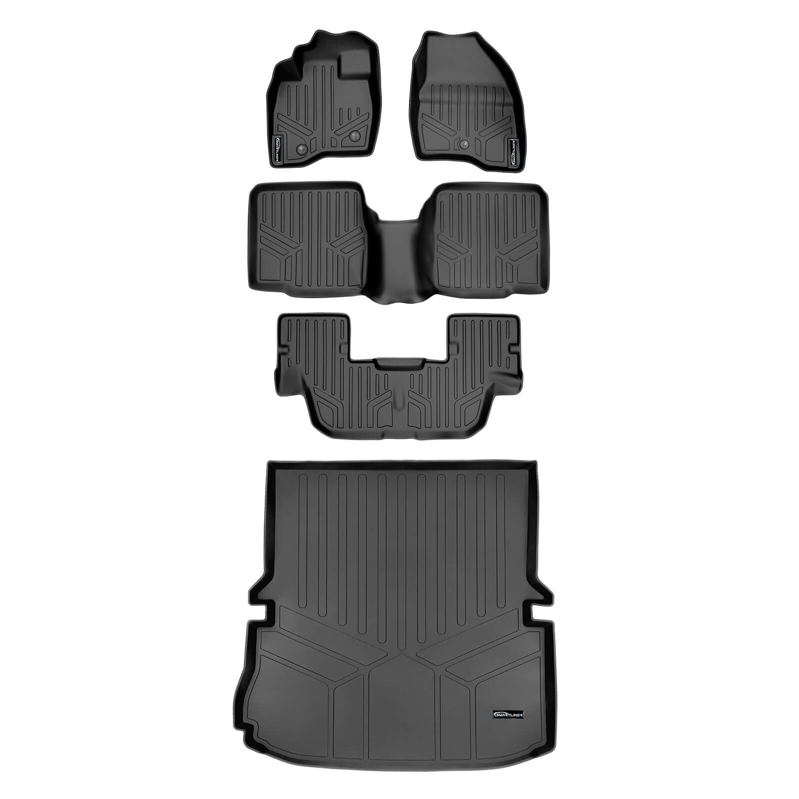SMARTLINER Custom Fit Floor Liners For 2011-2014 Explorer (without 2nd Row Center Console) Smartliner USA