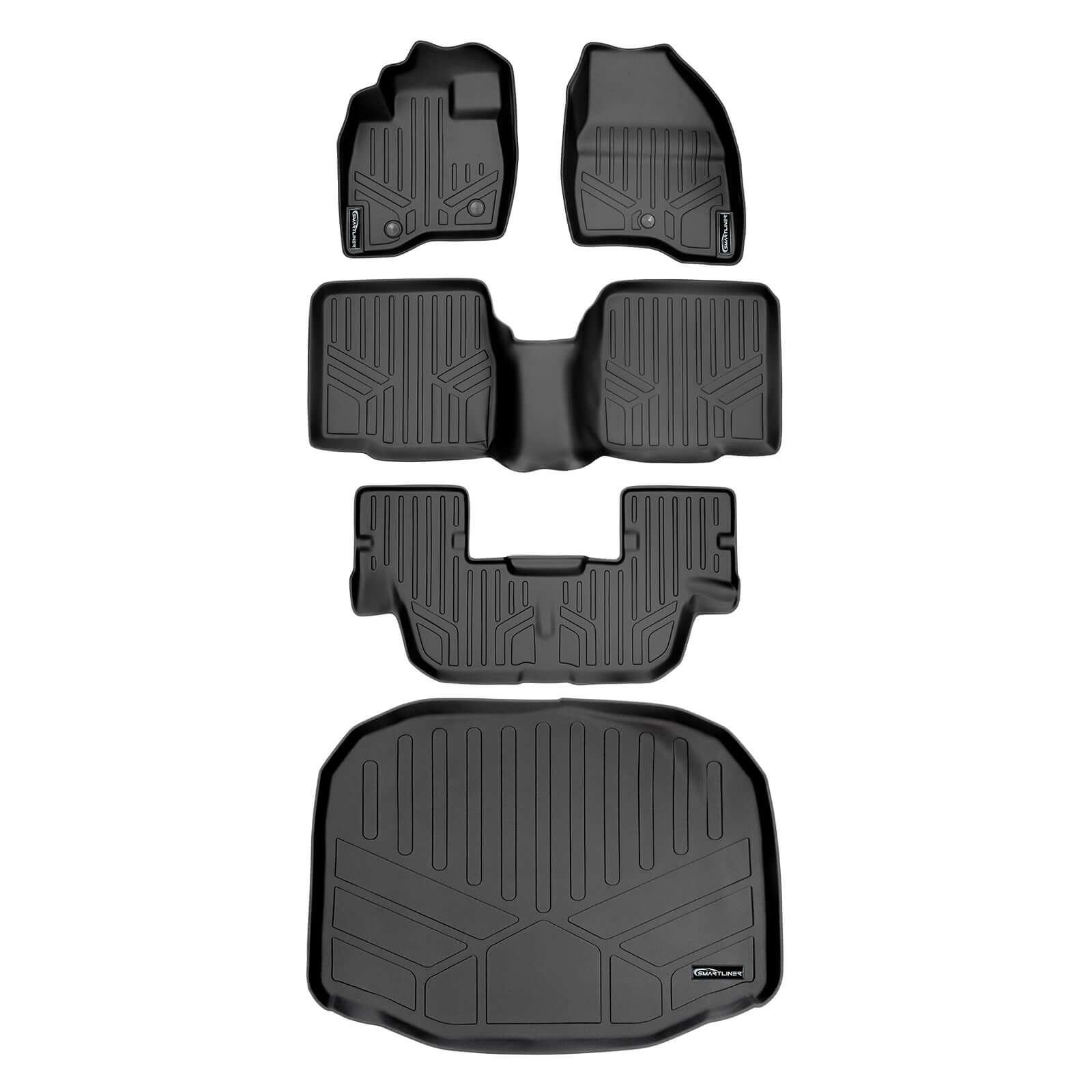 SMARTLINER Custom Fit Floor Liners For 2011-2014 Explorer (without 2nd Row Center Console) Smartliner USA