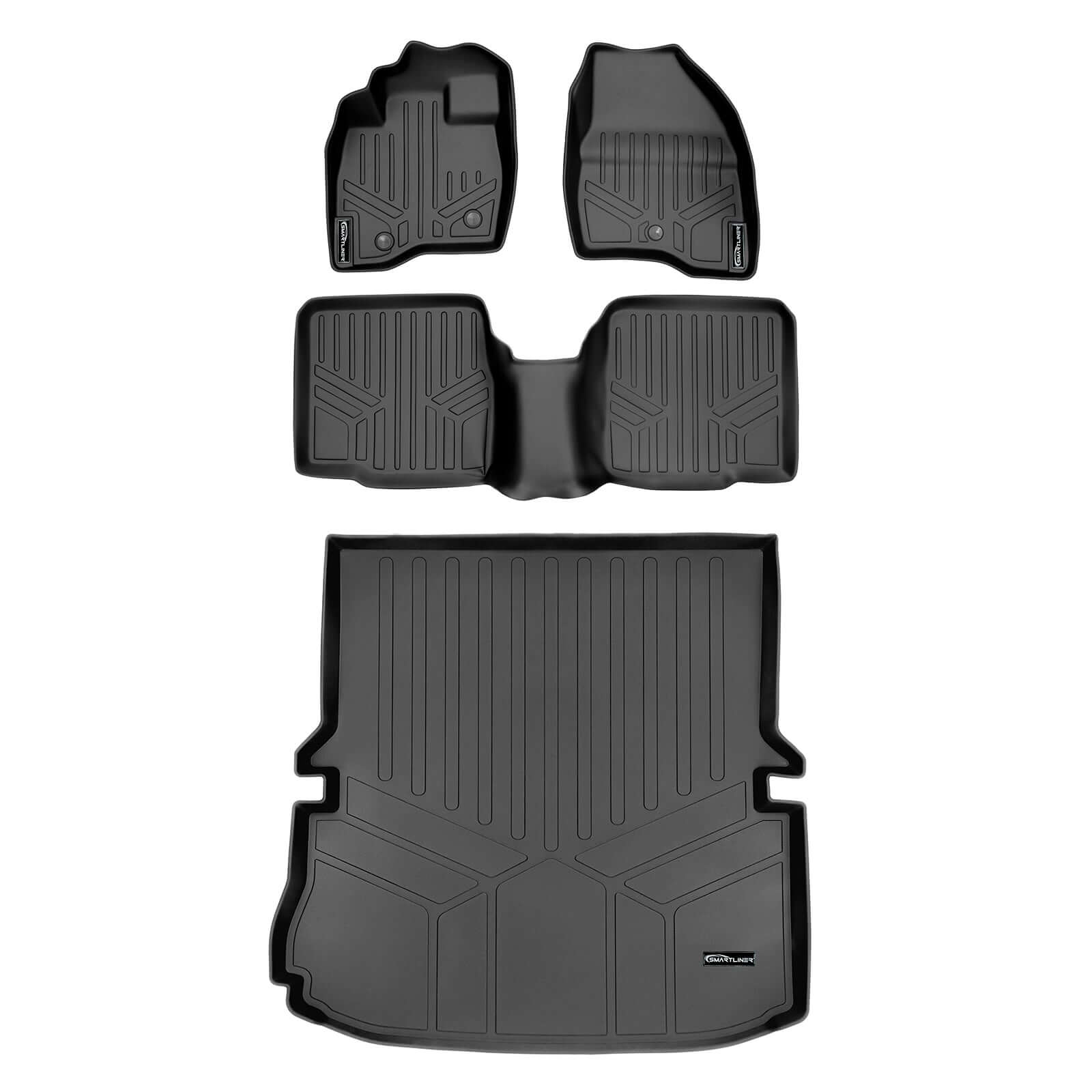 SMARTLINER Custom Fit Floor Liners For 2011-2014 Explorer (without 2nd Row Center Console) Smartliner USA