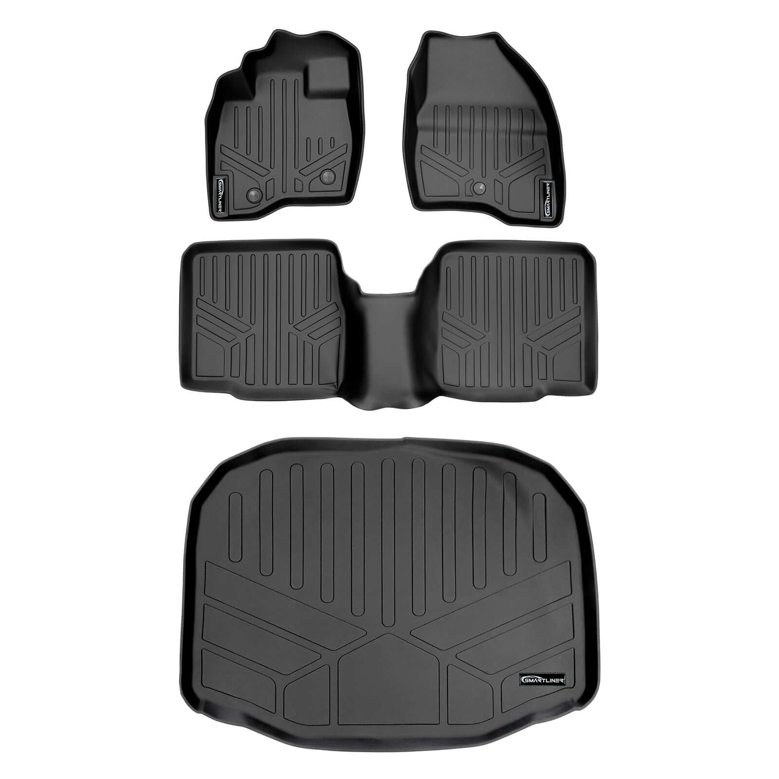 SMARTLINER Custom Fit Floor Liners For 2011-2014 Explorer (without 2nd Row Center Console) Smartliner USA