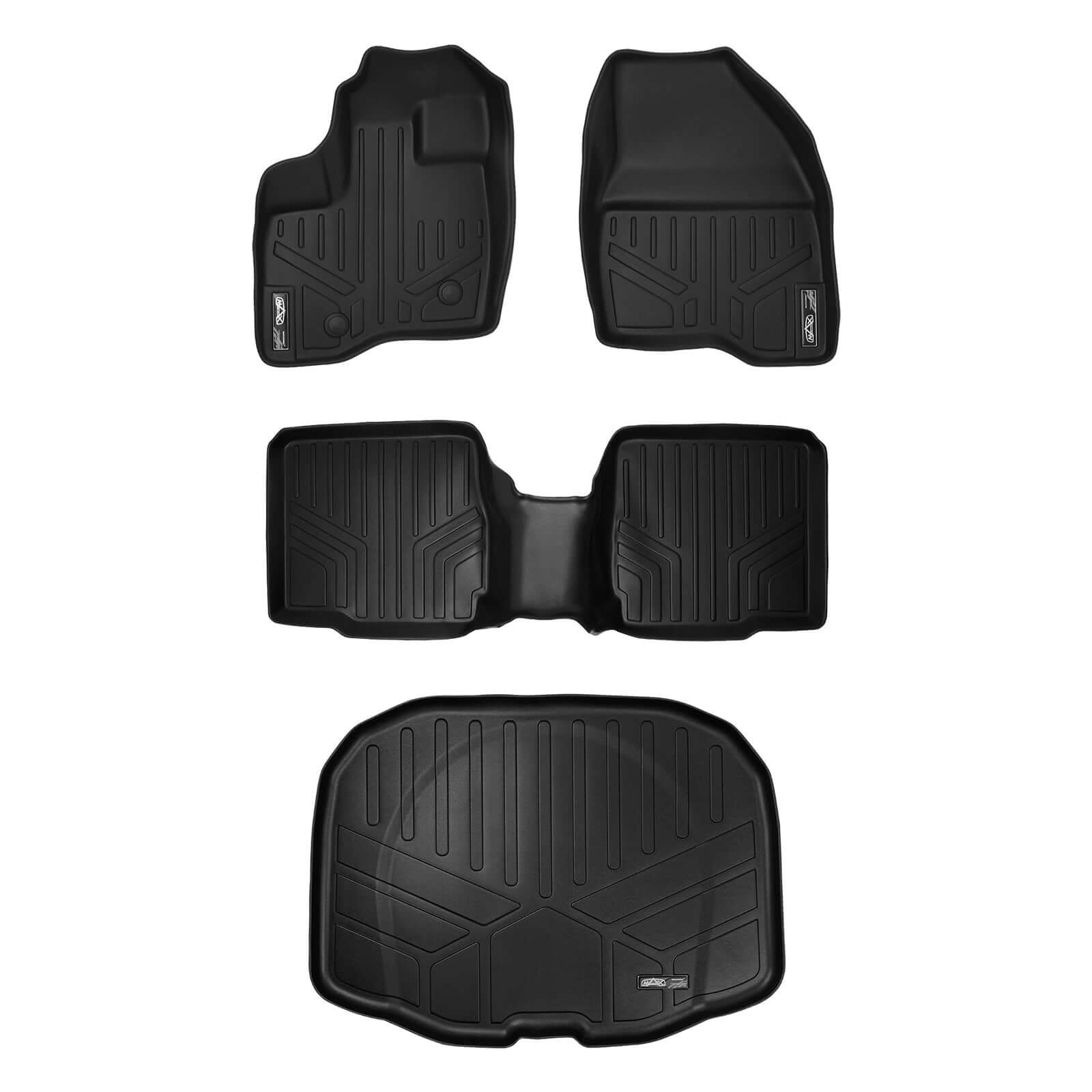 SMARTLINER Custom Fit Floor Liners For 2011-2014 Ford Explorer (with 2nd Row Center Console) Smartliner USA