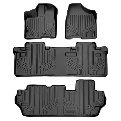 SMARTLINER Custom Fit Floor Liners For 2011-2012 Sienna (8 Passenger Model with Power Folding 3rd Row Seats) Smartliner USA
