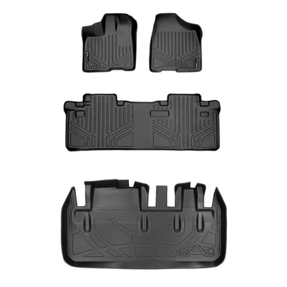 SMARTLINER Custom Fit Floor Liners For 2011-2012 Toyota Sienna (8 Passenger Model) Smartliner USA