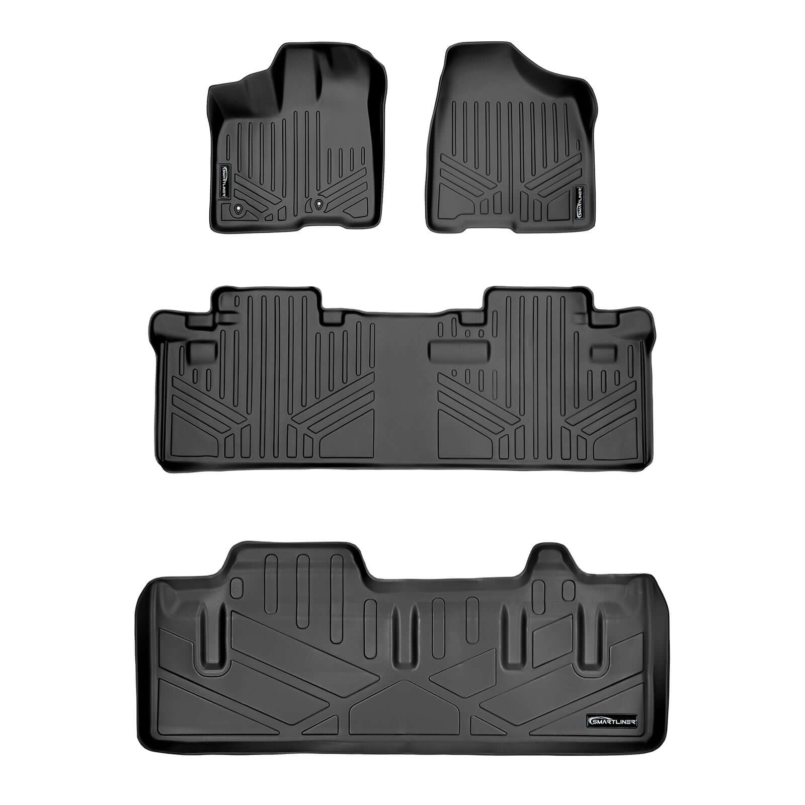 SMARTLINER Custom Fit Floor Liners For 2011-2012 Toyota (Sienna 8 Passenger Model) Smartliner USA
