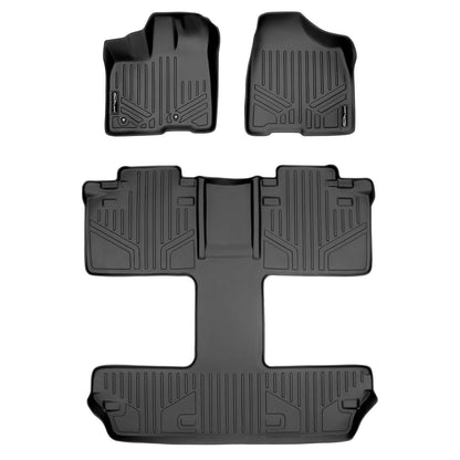 Smart Trim™ Custom Fit Floor Liners For 2011 2012 Toyota Sienna 7 Passenger Model Smartliner USA
