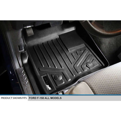 Smart Trim™ Custom Fit Floor Liners For 2011-2014 Ford F-150 SuperCab Non Flow Center Console Smartliner USA