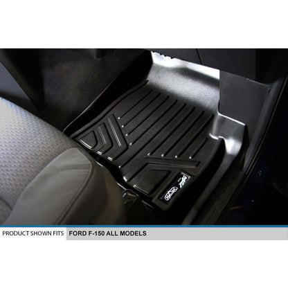 SMARTLINER Custom Fit Floor Liners For 2011-2014 Ford F-150 SuperCab with Flow Center Console Smartliner USA