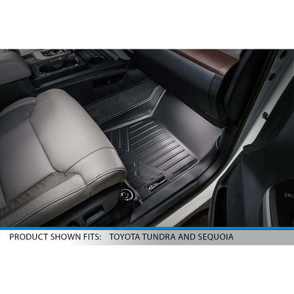 SMARTLINER Custom Fit Floor Liners For 2007-2021 Toyota Tundra CrewMax Cab (with Coverage Under 2nd Row Seat) Smartliner USA
