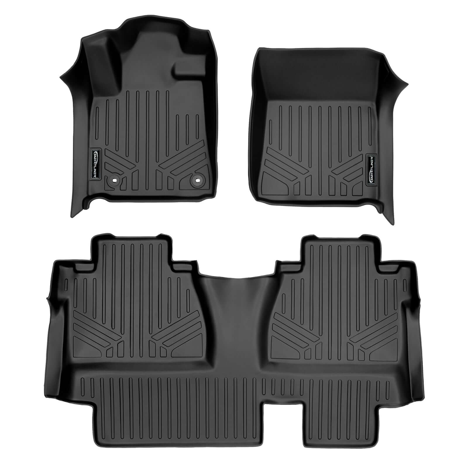 SMARTLINER Custom Fit Floor Liners For 2014-2021 Toyota Tundra Double Cab (with Coverage Under 2nd Row Seat) Smartliner USA