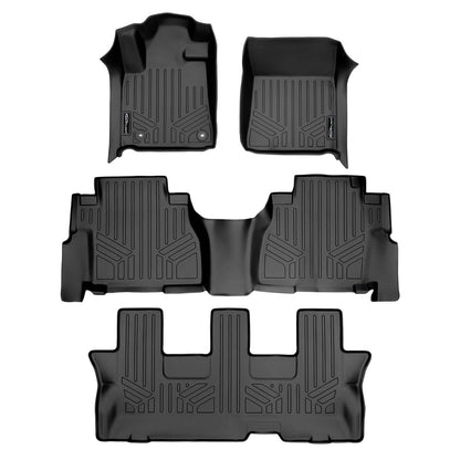 SMARTLINER Custom Fit Floor Liners For 2008 - 2022 Toyota Sequoia with 2nd Row Bench Seat Smartliner USA