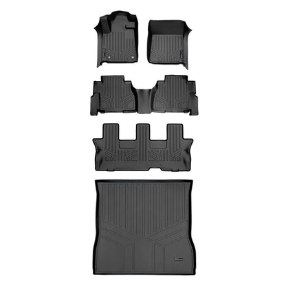 SMARTLINER Custom Fit Floor Liners For 2008 - 2022 Toyota Sequoia with 2nd Row Bench Seat Smartliner USA
