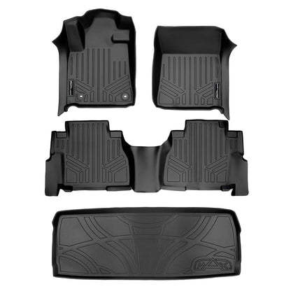 SMARTLINER Custom Fit Floor Liners For 2008 - 2022 Toyota Sequoia with 2nd Row Bench Seat Smartliner USA