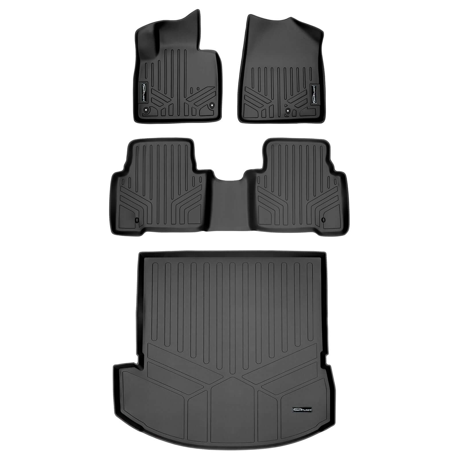 SMARTLINER Custom Fit Floor Liners For 2013-18 Santa Fe with 3rd Row Seat / 2019 Santa Fe XL Smartliner USA