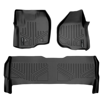 SMARTLINER Custom Fit Floor Liners For 2012-2016 F-250/F-350/F-450 Super Duty Crew Cab with Raised Drivers Side Pedal Smartliner USA